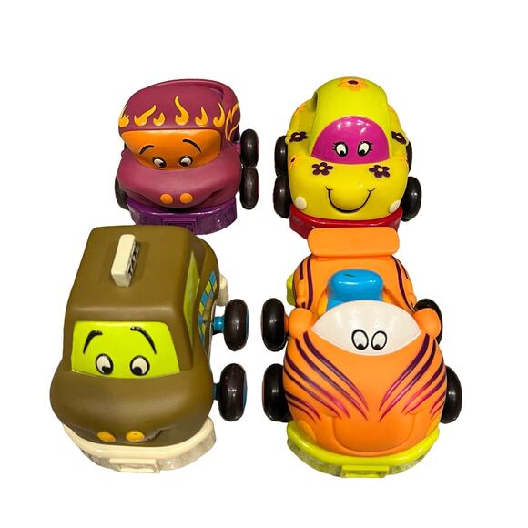 JustB-Byou Soft Vehicles Pull Back Cars- Kid Powered Cars For Toddler 12 months+ - Picture 1 of 5